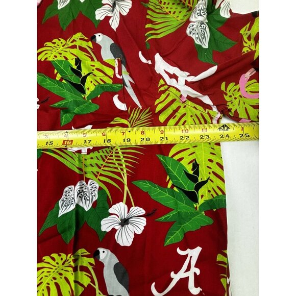Foco Alabama Crimson Tide Highlights Button Up Shirt Hawaiian Mens LG Flamingos - Picture 4 of 8